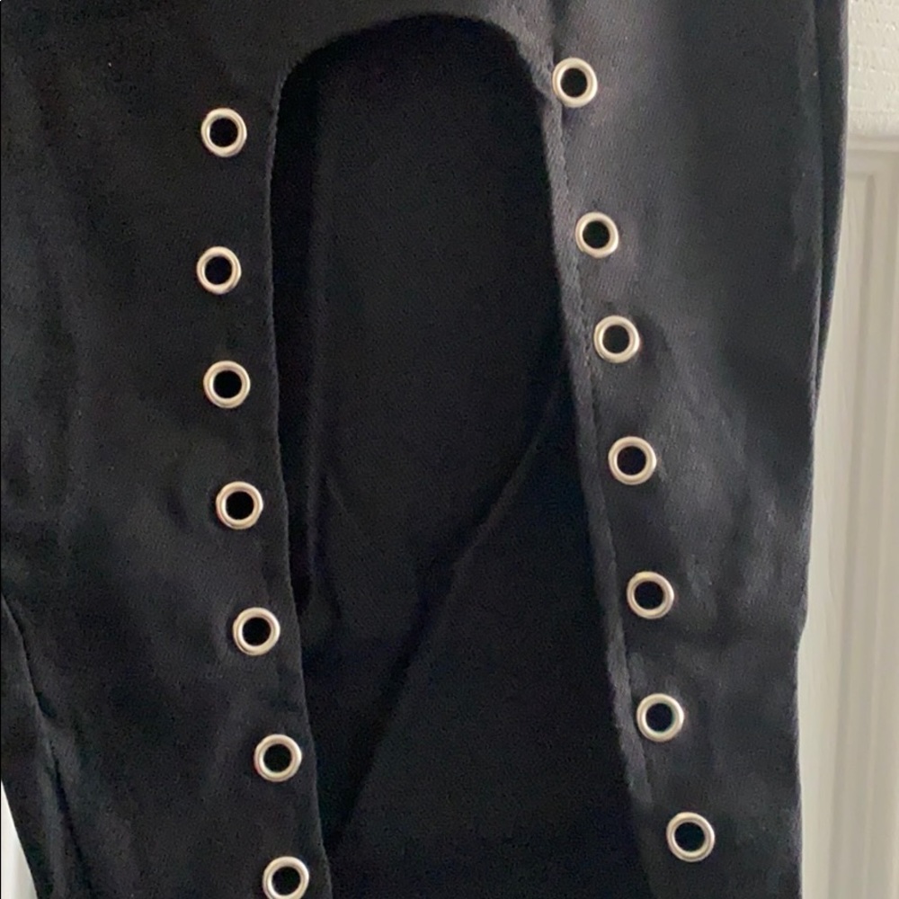 COPY - Black Lace Up Pants - XL - Picture 3 of 4